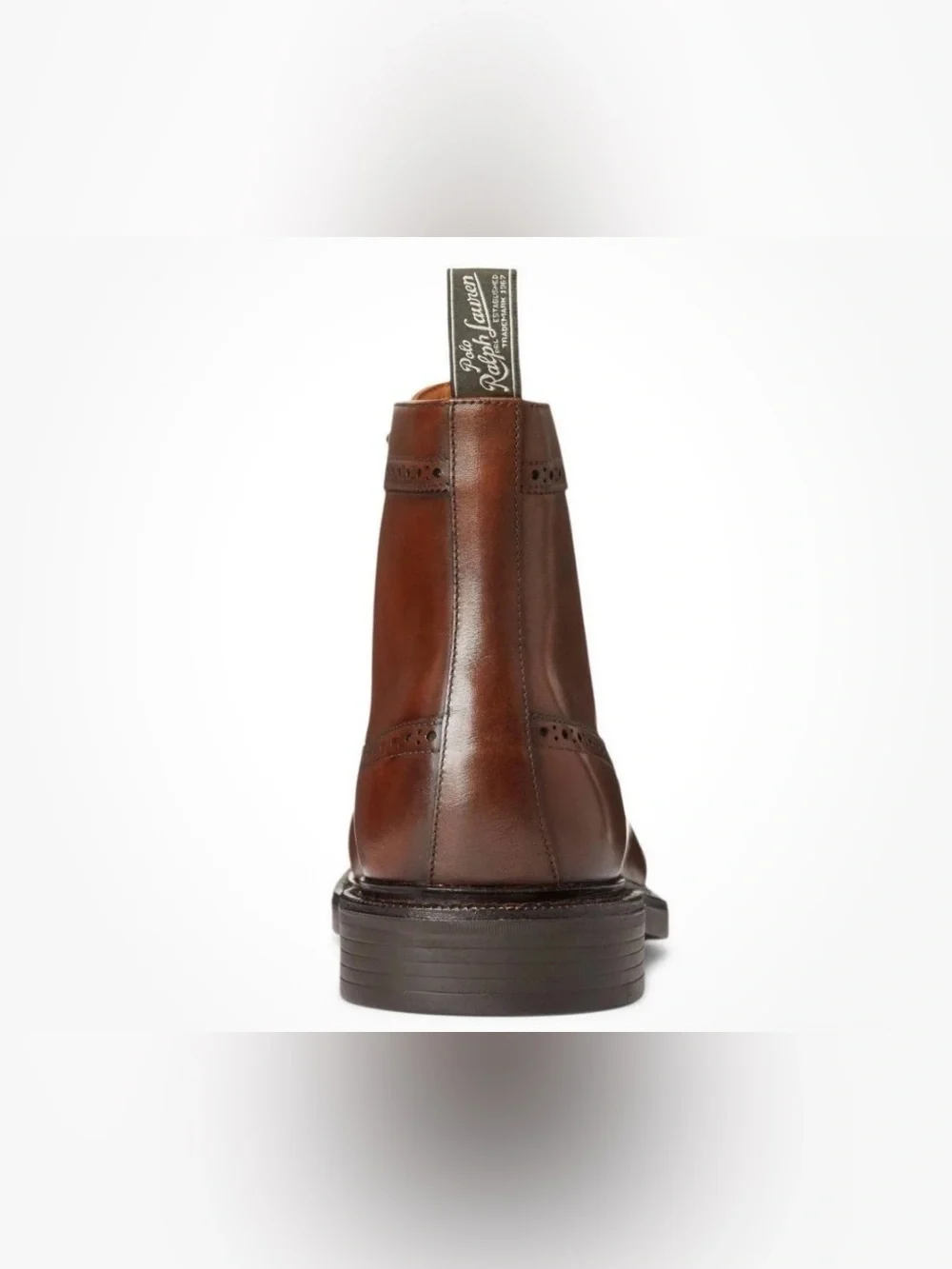 Polo Ralph Lauren Men's Asher Leather Wingtip Dress Boots Brown US 7 $ 228